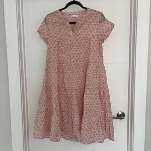 Roller Rabbit Pink Daisy Tiered Dress